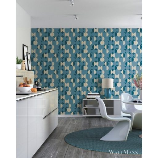 Rasch Club Botanique 538069 kék Skandináv pöttyös mintás tapéta