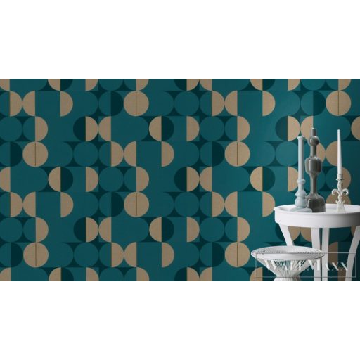 Rasch Club Botanique 538069 kék Skandináv pöttyös mintás tapéta