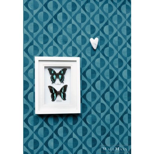 Rasch Club Botanique 538663 kék Skandináv pöttyös mintás tapéta