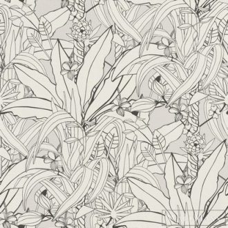   Rasch Club Botanique 538946 fehér Skandináv levél mintás tapéta