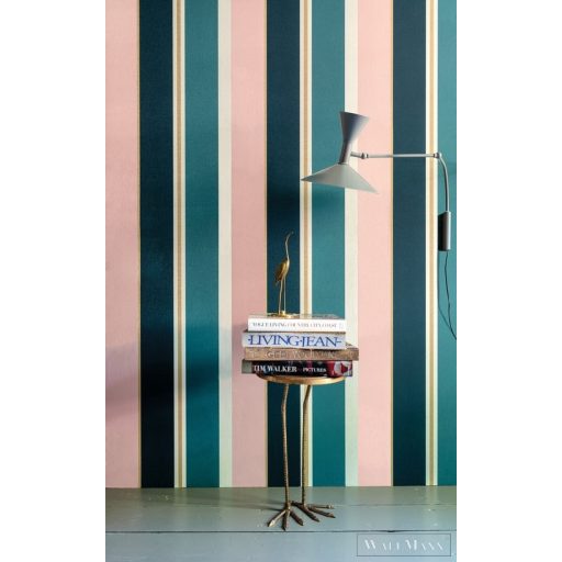 Rasch Club Botanique 539011 kék Elegáns csíkos mintás tapéta