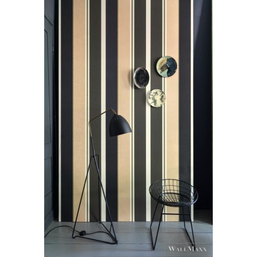 Rasch Club Botanique 539042 arany Elegáns csíkos mintás tapéta