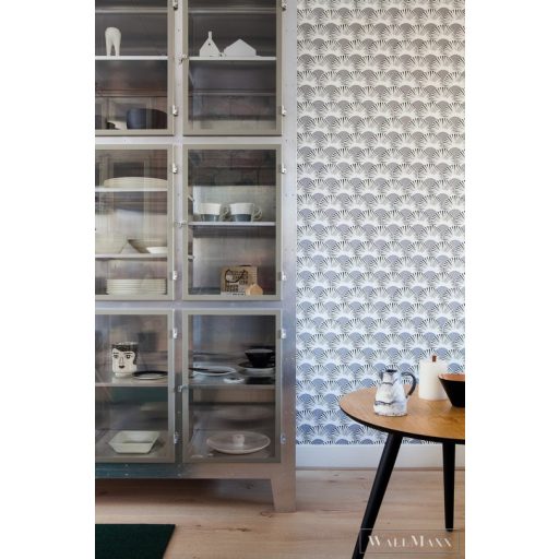 Rasch Amazing 539318 fekete Japán legyező mintás tapéta