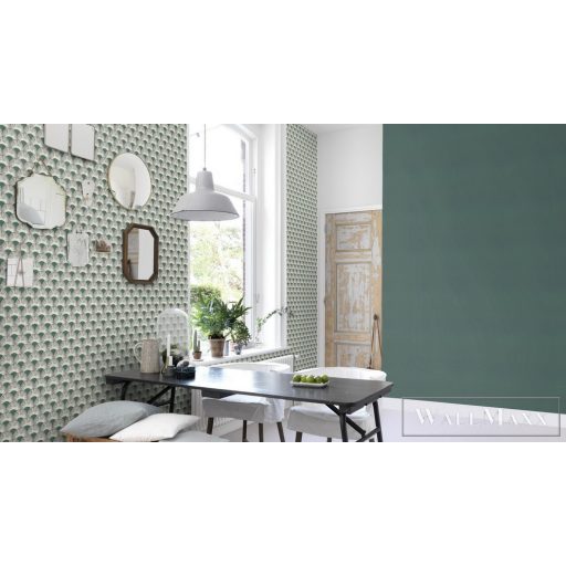 Rasch Amazing 539325 zöld Japán legyező mintás tapéta