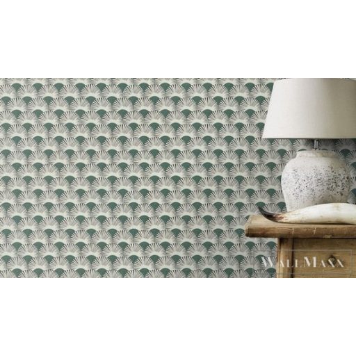 Rasch Amazing 539325 zöld Japán legyező mintás tapéta