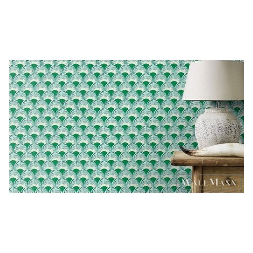 Rasch Amazing 539332 zöld Japán legyező mintás tapéta