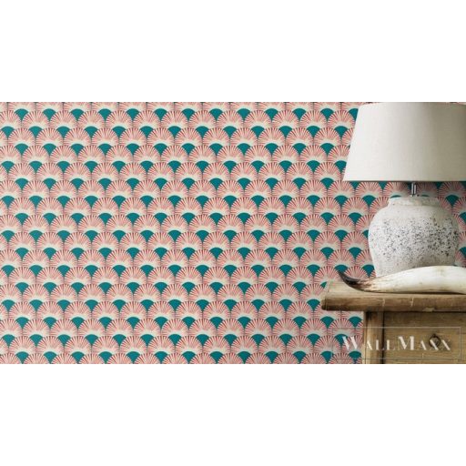 Rasch Amazing 539349 piros Japán legyező mintás tapéta