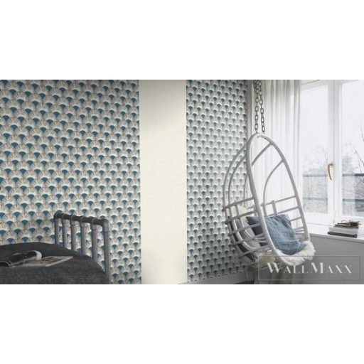 Rasch Amazing 539363 kék Japán legyező mintás tapéta