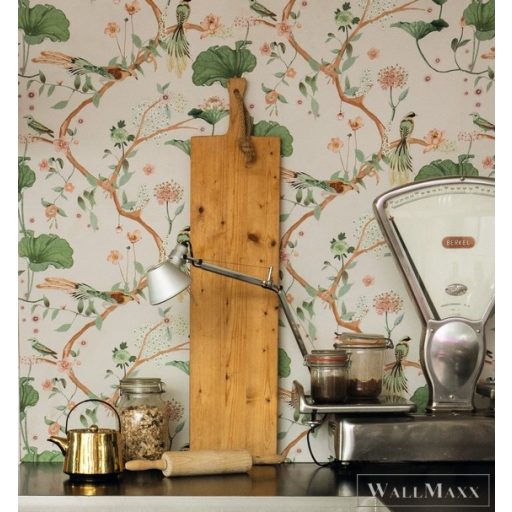 Rasch Amazing 539431 zöld Japán madár mintás tapéta