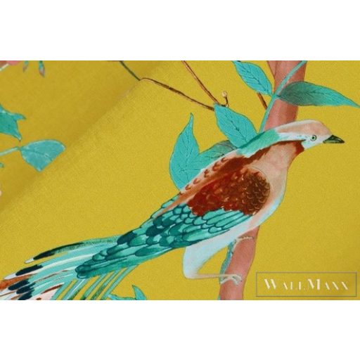 Rasch Amazing 539448 sárga Japán madár mintás tapéta