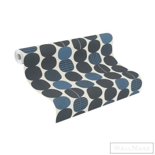 Rasch Amazing 539745 kék Japán pöttyös mintás tapéta