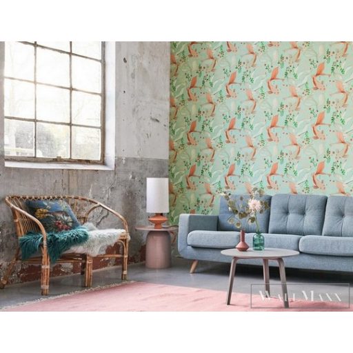 Rasch Amazing 539837 zöld Japán hal mintás tapéta