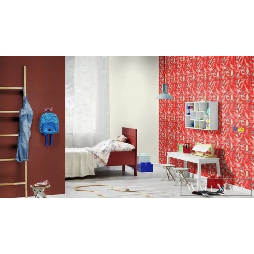 Rasch Amazing 539844 piros Japán hal mintás tapéta