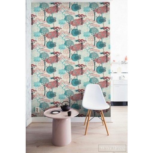Rasch Amazing 539950 türkiz Japán erdő mintás tapéta