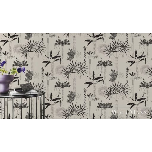 Rasch Club Botanique 540031 fehér Skandináv pálma mintás tapéta