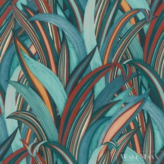 Rasch Amazing 541250 kék Japán levél mintás tapéta