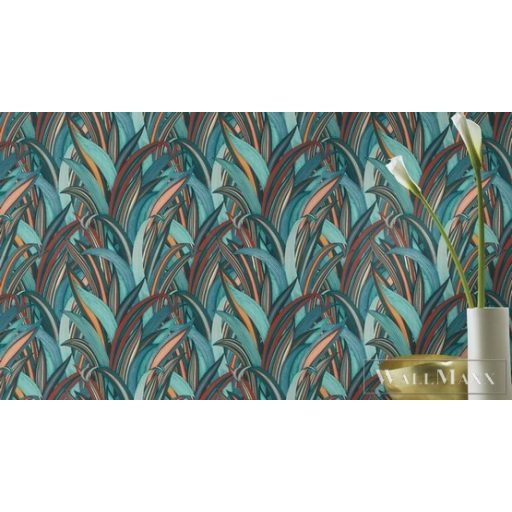 Rasch Amazing 541250 kék Japán levél mintás tapéta