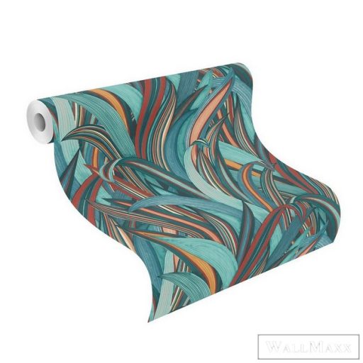 Rasch Amazing 541250 kék Japán levél mintás tapéta