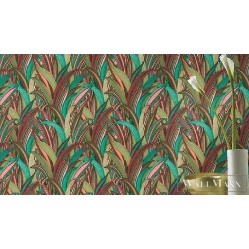 Rasch Amazing 541267 piros Japán levél mintás tapéta