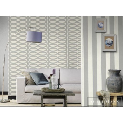 RASCH GLAM CSILLÁMOS CSILLOGÓ Design TAPÉTA 541724 Fehér Ezüst