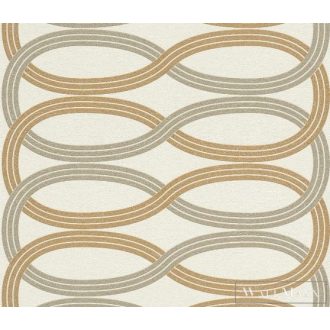   RASCH GLAM CSILLÁMOS CSILLOGÓ Design TAPÉTA 541731 Fehér Arany Beige