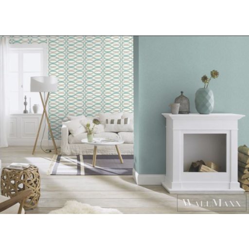 RASCH GLAM CSILLÁMOS CSILLOGÓ Design TAPÉTA 541748 Tűrkíz Fehér Szürke Ezüst