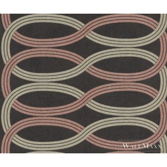   RASCH GLAM CSILLÁMOS CSILLOGÓ Design TAPÉTA 541755 Beige Rózsaszín Fekete