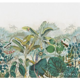   RASCH CurioSity 543643 zöld levél mintás Grafikus digitális panel