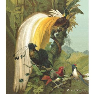   RASCH CurioSity 543780 zöld páva mintás Grafikus digitális panel