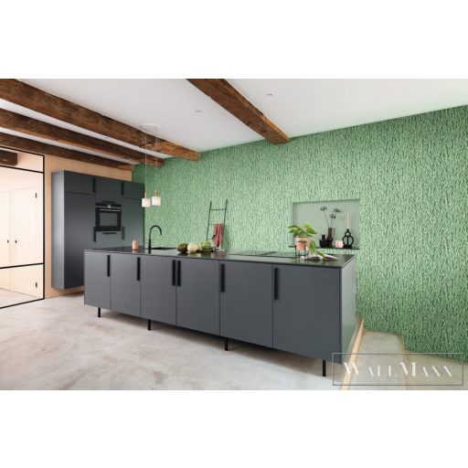 Rasch Composition 2024 554472 zöld design csillogó tapéta