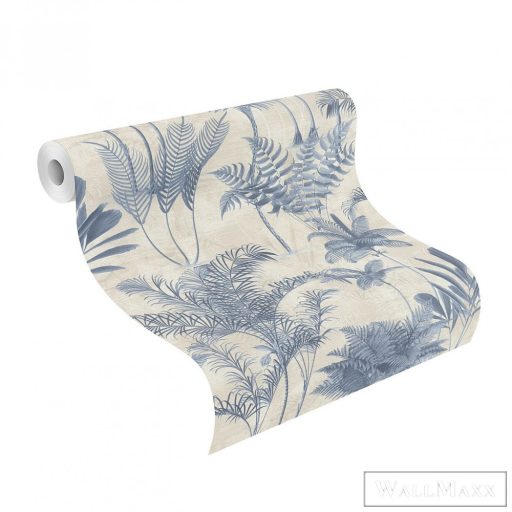 RASCH Lirico 555127 kék páfrány mintás Grafikus tapéta