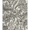 RASCH Lirico 555325 fekete-fehér virág mintás Grafikus tapéta