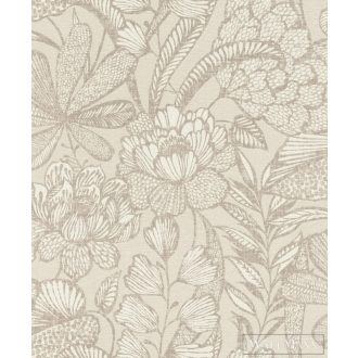   RASCH Lirico 555349 krémszínű virág mintás Grafikus tapéta