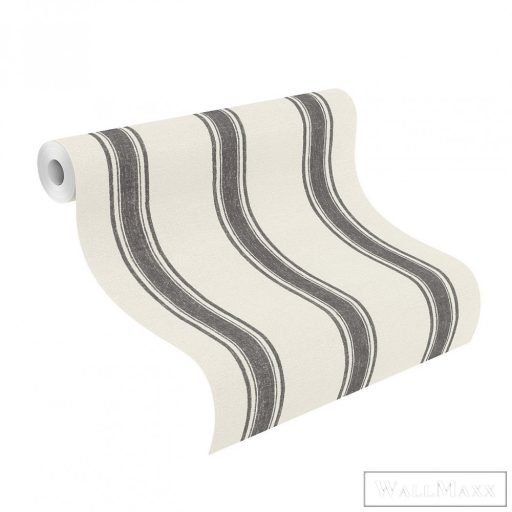 RASCH Lirico 555639 krémfehér csíkos Klasszikus tapéta