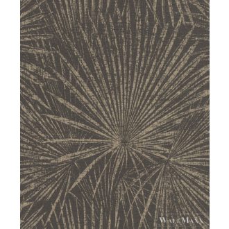   RASCH Lirico 555745 fekete-fehér levél mintás Grafikus tapéta