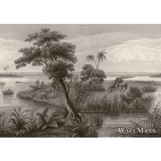   RASCH Lirico 556131 barna dzsungel mintás Grafikus digitális panel