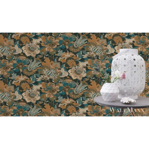 RASCH BARBARA Home Collection III 560466 barna virág mintás Grafikus tapéta