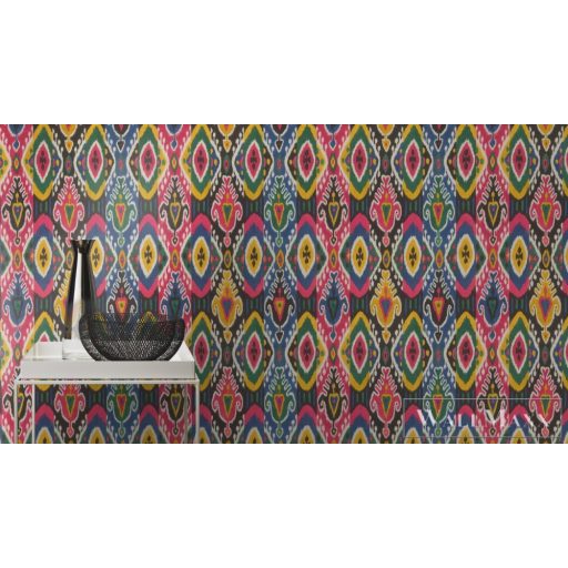 RASCH BARBARA Home Collection III 560565 zöld ikat mintás Etno tapéta