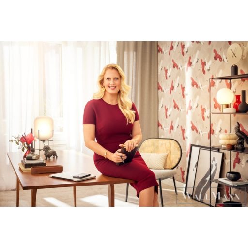 RASCH BARBARA Home Collection III 560657 bézs daru mintás Grafikus tapéta