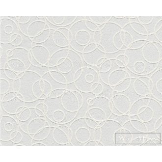   AS CREATION MeisterVlies Create 56111-4 fehér karika mintás festhető tapéta
