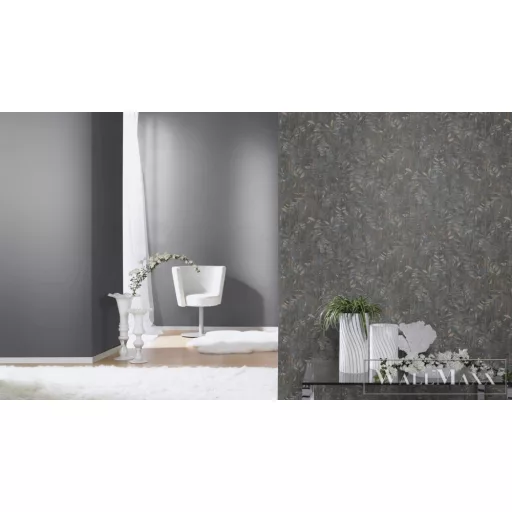 RASCH BARBARA Home Collection III 561289 szürke levél mintás Modern tapéta