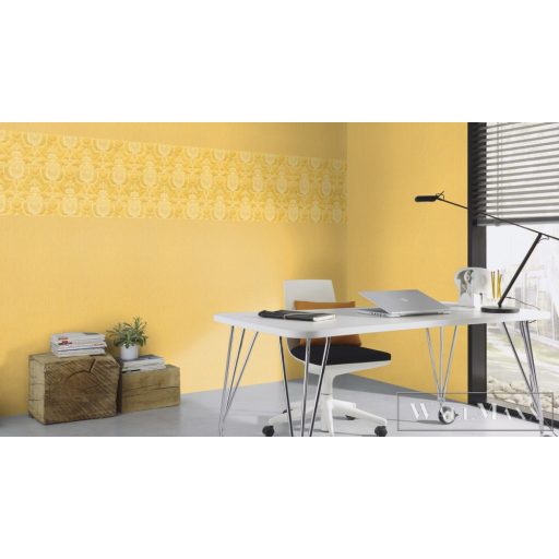 Rasch Trianon XIII 570083 sárga Modern struktúrált tapéta
