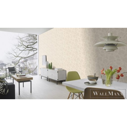 Rasch Trianon XIII 570434 törtfehér Klasszikus levél mintás tapéta