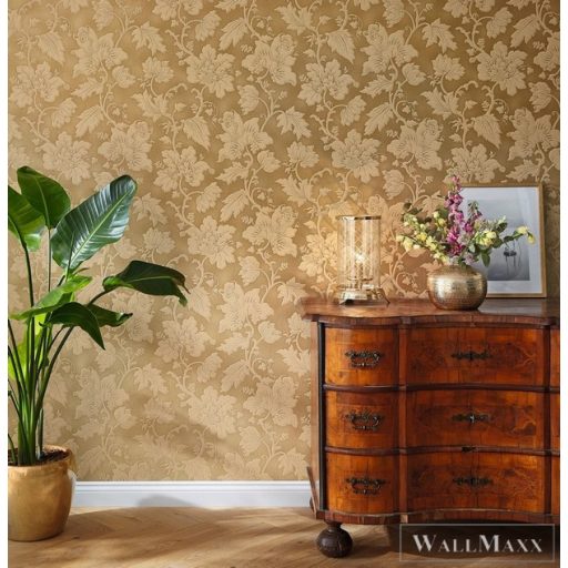 Rasch Trianon XIII 570472 arany Klasszikus levél mintás tapéta