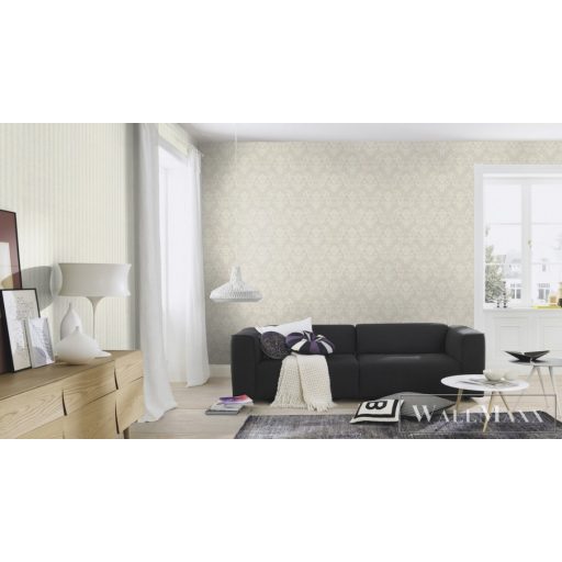Rasch Trianon XIII 570625 törtfehér Klasszikus levél mintás tapéta