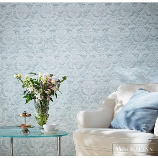 Rasch Trianon XIII 570830 kék Klasszikus barokk mintás tapéta