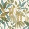 RASCH Country-Charme 580624 zöld levél mintás grafikai tapéta