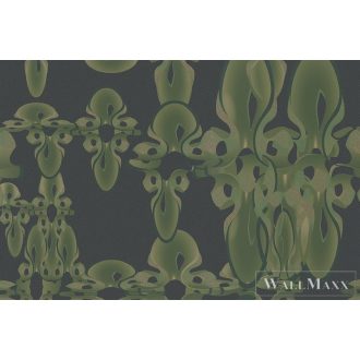   MARBURG Zaha Hadid Hommage 58315 zöld-fekete grafikus Modern XXL tapéta