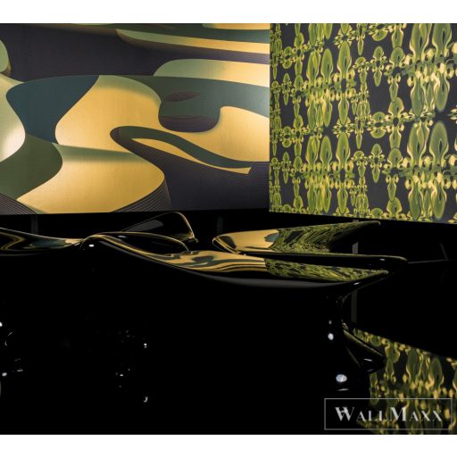 MARBURG Zaha Hadid Hommage 58315 zöld-fekete grafikus Modern XXL tapéta