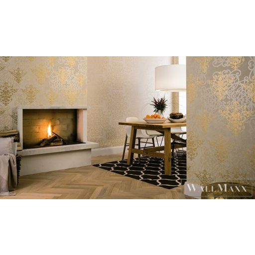 MARBURG Catania 58602 bézs barokk mintás Klasszikus tapéta